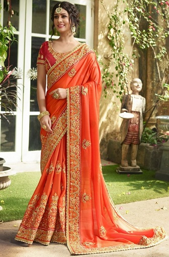 10 Beautiful Collection of Shimmer Sarees for Alluring Look