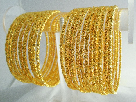 15 Indian Gold Plated Bangles Designs for Women