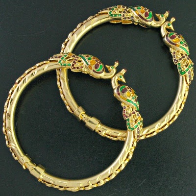 15 Indian Gold Plated Bangles Designs for Women