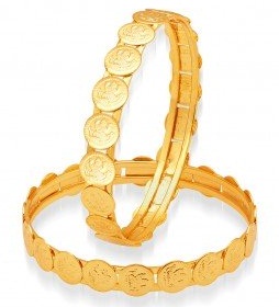 15 Indian Gold Plated Bangles Designs for Women