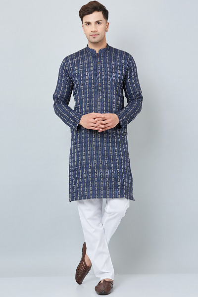 15 Trending Designs of Blue Kurta Pajama for Traditional Look