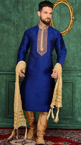 15 Trending Designs of Blue Kurta Pajama for Traditional Look