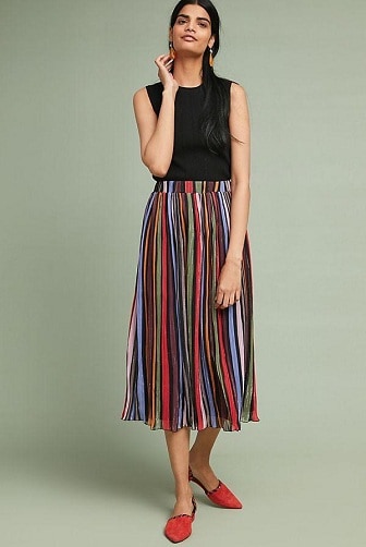10 Trending Striped Design Skirts Are Never Go Out Of Fashion