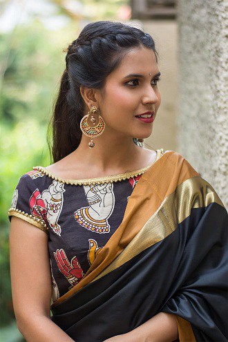 15 Beautiful Kalamkari Blouse Designs To Make It Look Fashionable