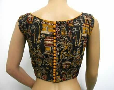 15 Beautiful Kalamkari Blouse Designs To Make It Look Fashionable