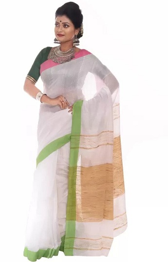 10 Beautiful Pattern of Muslin Sarees for Royal Look