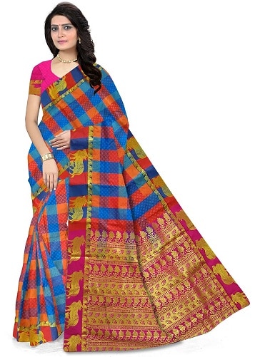 15 Beautiful Designs of Multi Colour Sarees for Bright Look