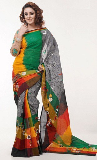 15 Beautiful Designs of Multi Colour Sarees for Bright Look