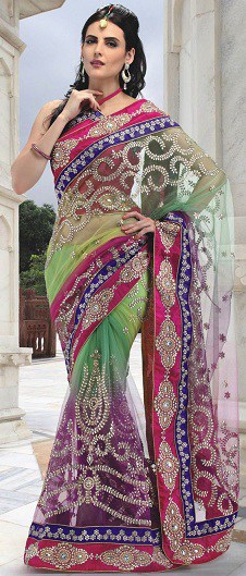 15 Beautiful Designs of Multi Colour Sarees for Bright Look