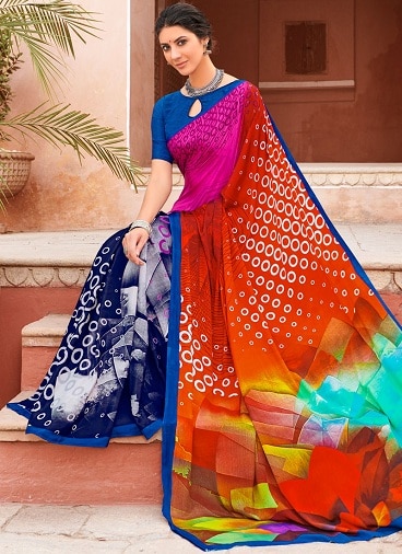 15 Beautiful Designs of Multi Colour Sarees for Bright Look