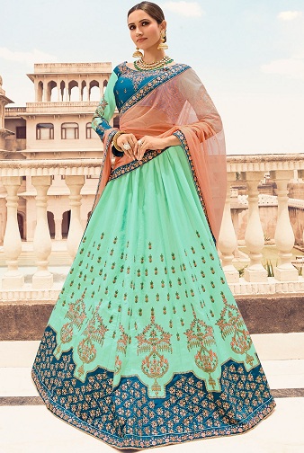 15 Stunning Green Lehenga Choli Designs for Trendy Look