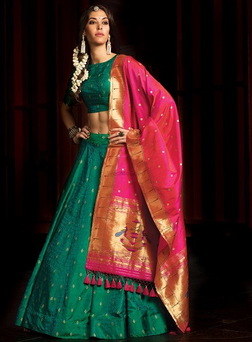 15 Stunning Green Lehenga Choli Designs for Trendy Look