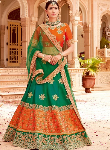 15 Stunning Green Lehenga Choli Designs for Trendy Look