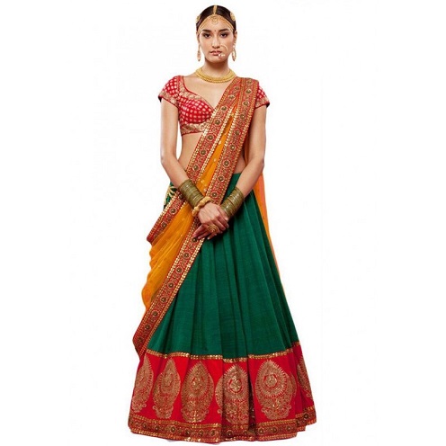 15 Stunning Green Lehenga Choli Designs for Trendy Look