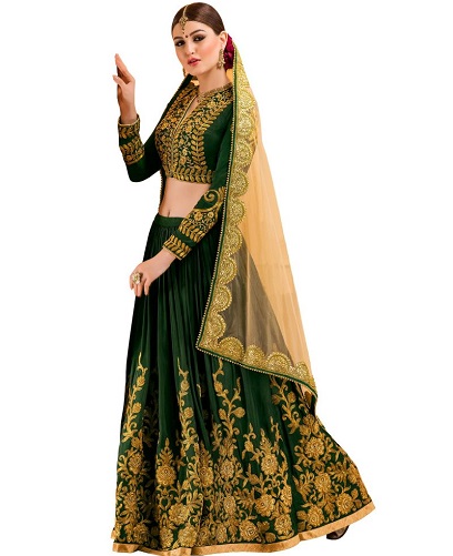 15 Stunning Green Lehenga Choli Designs for Trendy Look