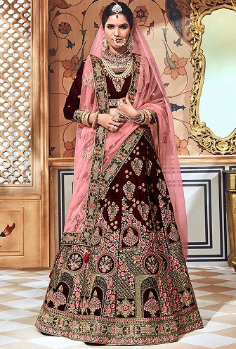 10 Beautiful Maroon Lehenga Choli Designs for Trendy Look