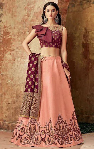 10 Beautiful Maroon Lehenga Choli Designs for Trendy Look