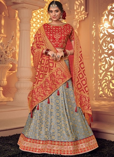 10 Stunning Grey Lehenga Choli Designs for Stylish Look