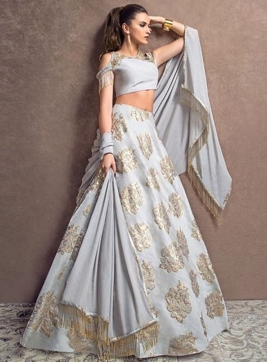 10 Stunning Grey Lehenga Choli Designs for Stylish Look
