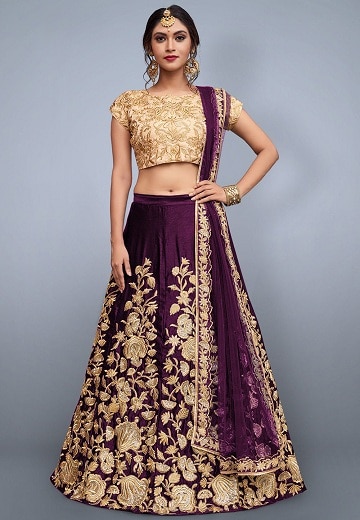 10 Stunning Purple Lehenga Choli Designs For Luxurious Look