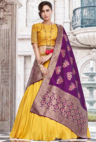 10 Stunning Purple Lehenga Choli Designs For Luxurious Look