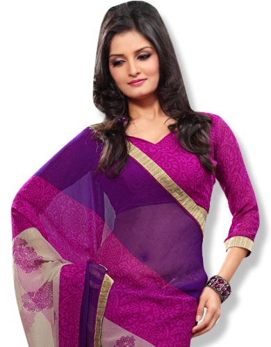 20 Stunning Violet Saree Designs for Alluring Look