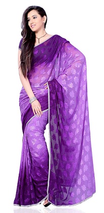 20 Stunning Violet Saree Designs for Alluring Look