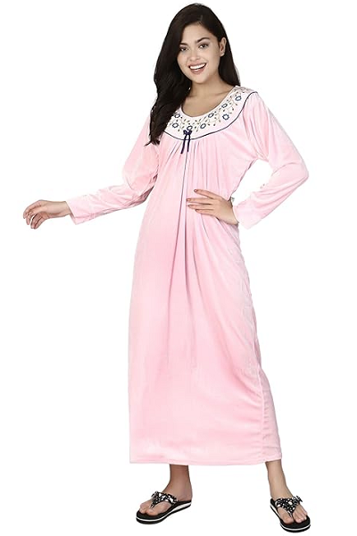 9 Comfortable Models of Winter Nighties for Warmness