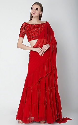 35 Beautiful Collection Lehenga Saree Designs for High End Occasions