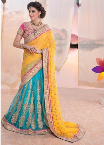 35 Beautiful Collection Lehenga Saree Designs for High End Occasions