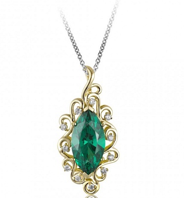 9 Stylish Designs of Emerald Pendants with Images