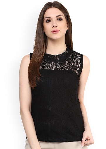 30 Trendy Designs of Black Tops for Women in Fashion
