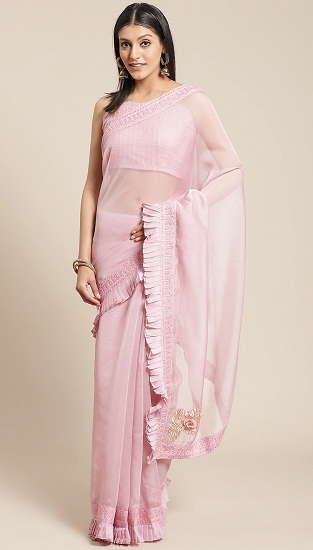 Ruffle Sarees - Try These 20 Gorgeous and Trending Designs