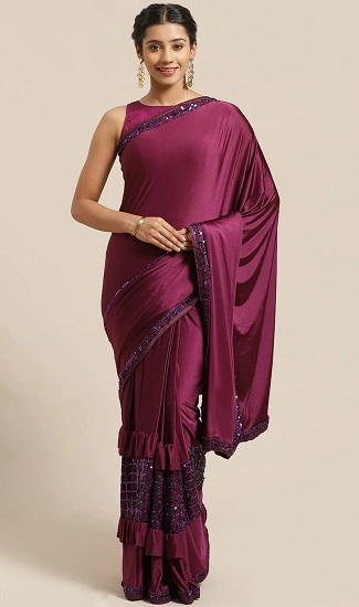 Ruffle Sarees - Try These 20 Gorgeous and Trending Designs
