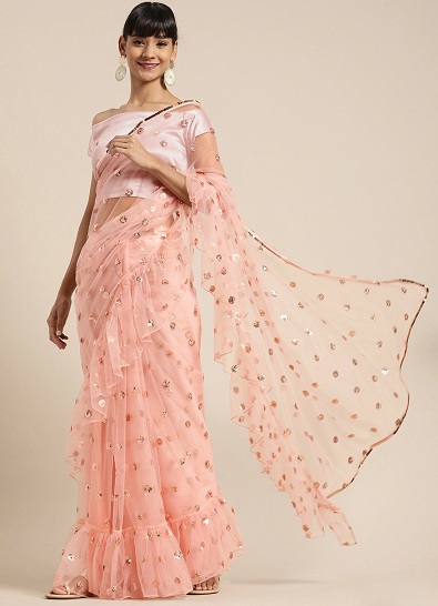 Ruffle Sarees - Try These 20 Gorgeous and Trending Designs