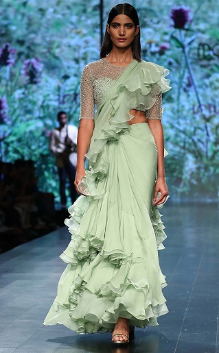 Ruffle Sarees - Try These 20 Gorgeous and Trending Designs