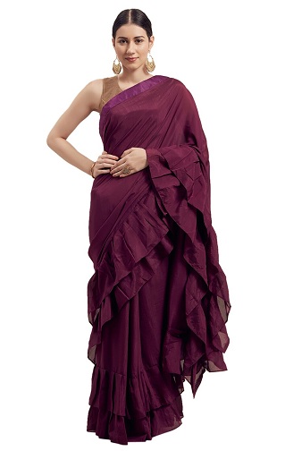 Ruffle Sarees - Try These 20 Gorgeous and Trending Designs