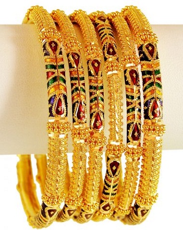 15 New Collection of 22k Gold Bangles Designs For Modern Women