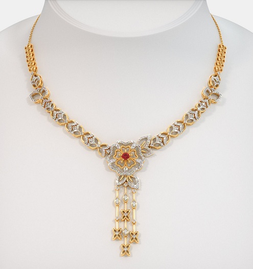 15 Beautiful Collection of 25 Grams Gold Necklace Designs In India
