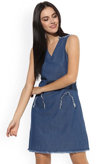 25 Fashionable Denim Dress Designs for Women and Girls