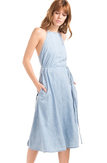25 Fashionable Denim Dress Designs for Women and Girls