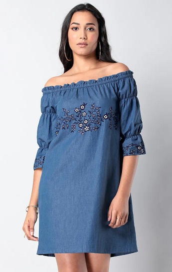 25 Fashionable Denim Dress Designs for Women and Girls