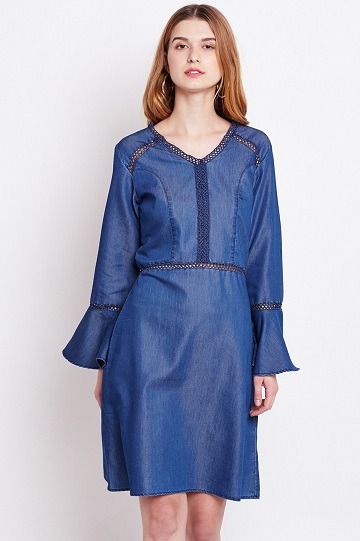25 Fashionable Denim Dress Designs for Women and Girls