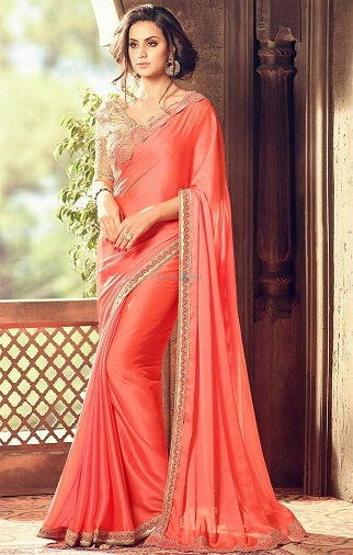 15 Trending Models of Plain Sarees For Sensuous Look