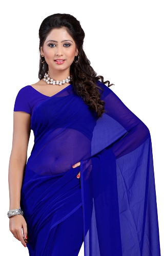 15 Trending Models of Plain Sarees For Sensuous Look