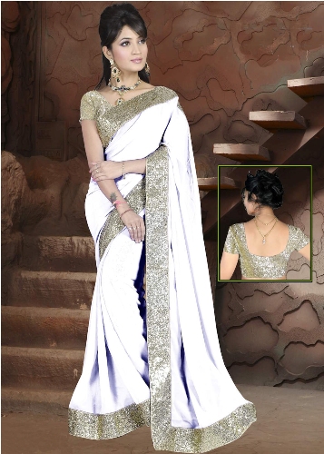 15 Trending Models of Plain Sarees For Sensuous Look