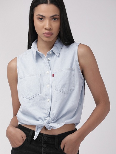 20 Stunning Models of Denim Shirts for Women's in Trend