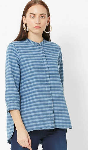 20 Stunning Models of Denim Shirts for Women's in Trend