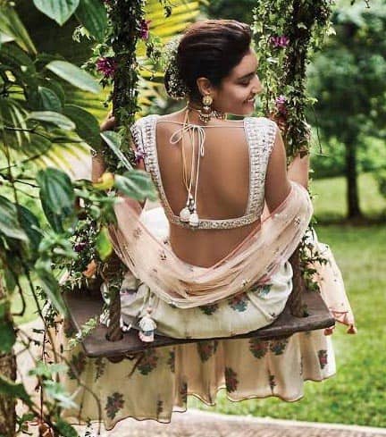 25 Trending Deep Neck Blouse Designs for Alluring Look