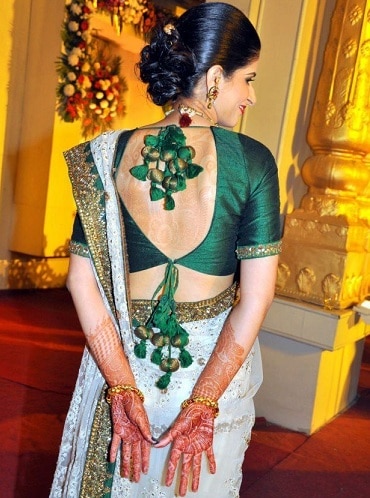 20 Stunning Backless Blouse Designs To Look Like A Celeb